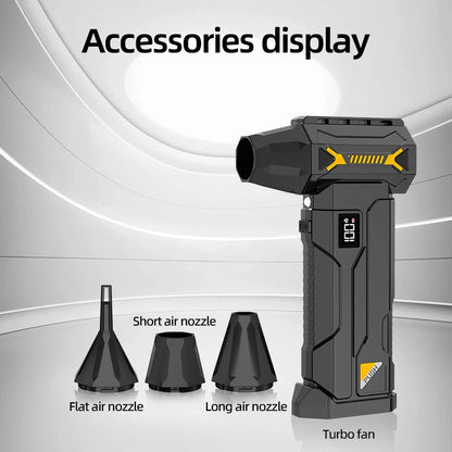580000 RPM powerful turbo blower, cordless vacuum cleaner, electric snow blower, 380g blowing force, LED lighting, car cleaning