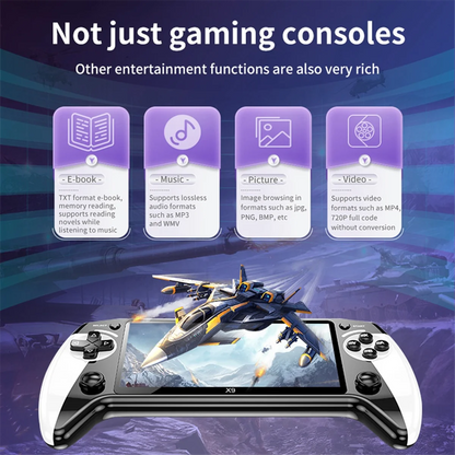 P52.0BAAZ Fast 】X9 Handheld Game Console 8GB 2000+ Games 5.5inch IPS Screen Retro  Game Console