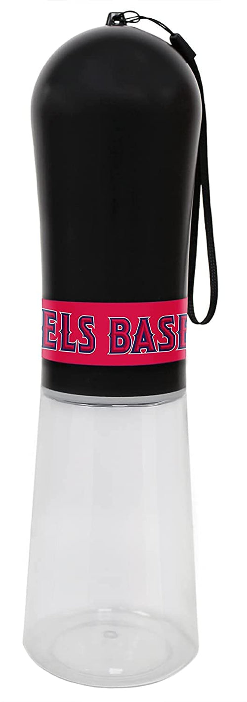 MLB Dog Water Bottle - Los Angeles Angels Baseball Pet Water Bottle. Best Cat Water Bottle. Water Fountain Dispenser for Dogs & Cats 13.5oz . Cool Pet Travel Water Bottle with 2 Carbon Water Filter